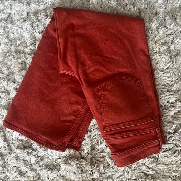 Madewell The Perfect Vintage Wide Leg Crop Red Jeans 29 - Picture 3 of 4